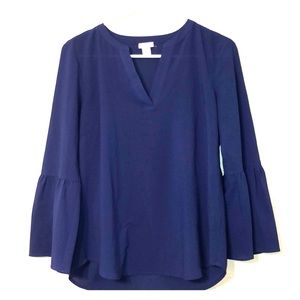 NWOT J. Crew Bell Sleeve Blouse
